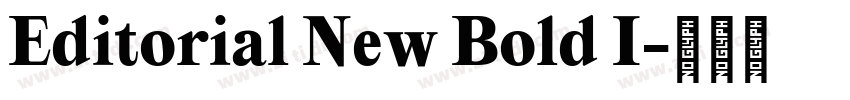 Editorial New Bold I字体转换